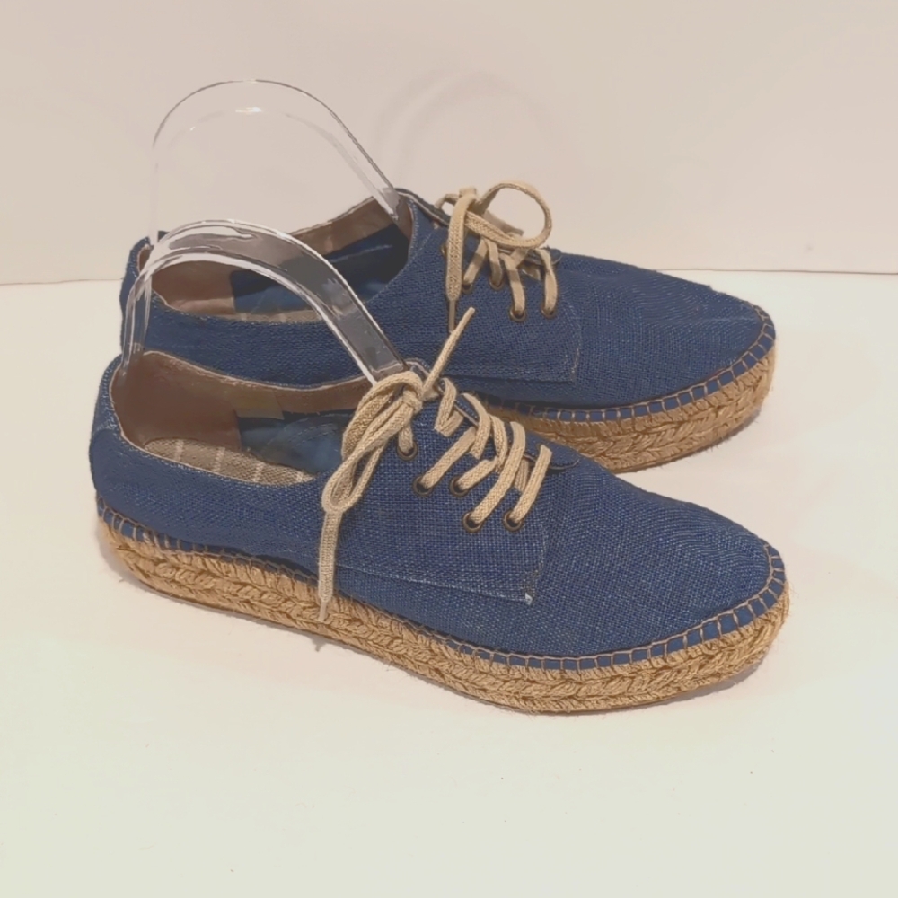 Ateliers Blue Canvas Espadrille Sneakers
